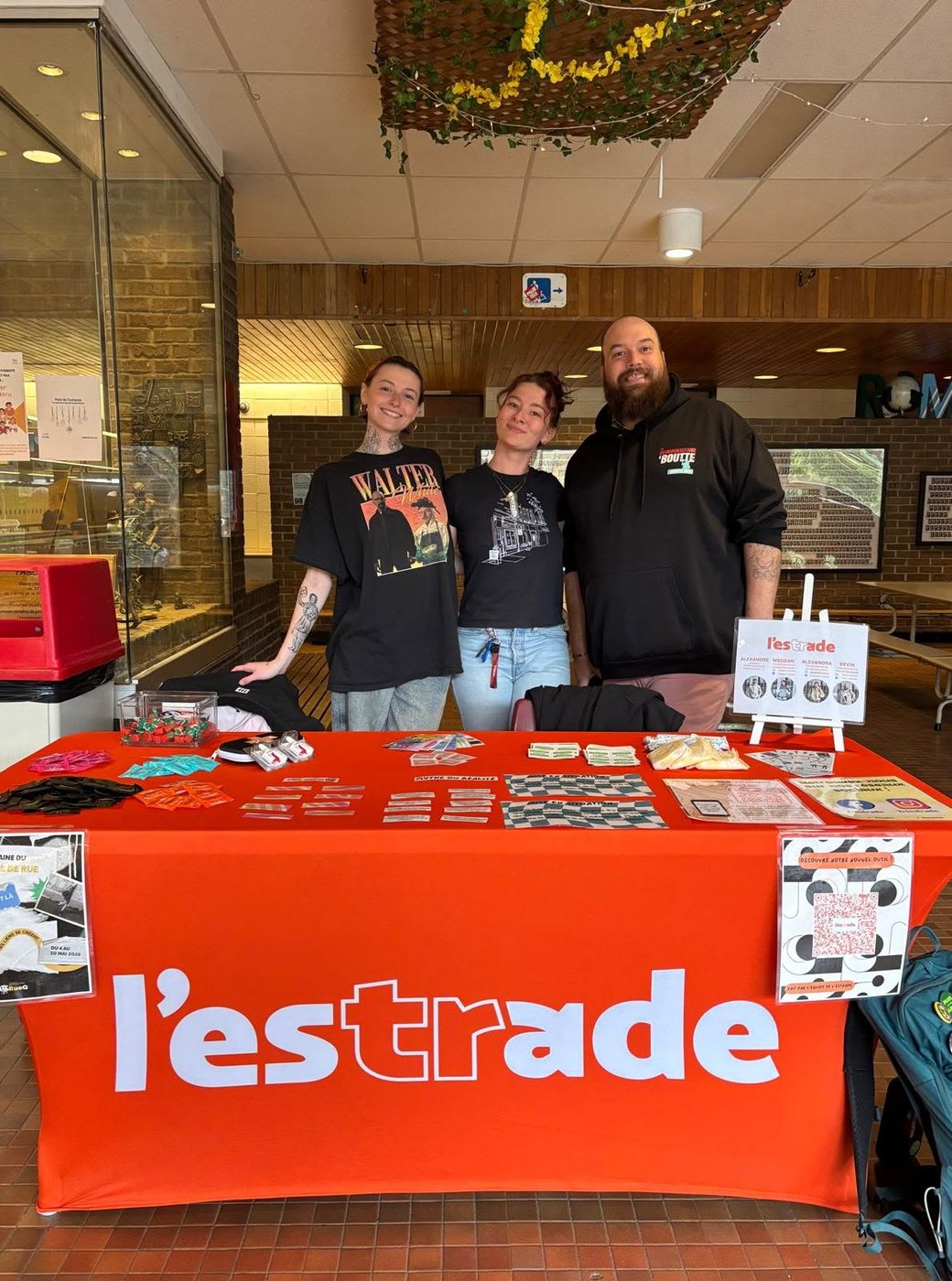 Kiosque de prévention dans une école